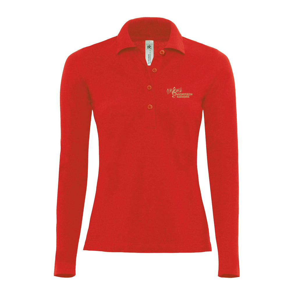 Damen-Poloshirt Langarm - Musikverein Harmonie
