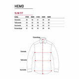 Pilotenhemd, Slim fit - langarm